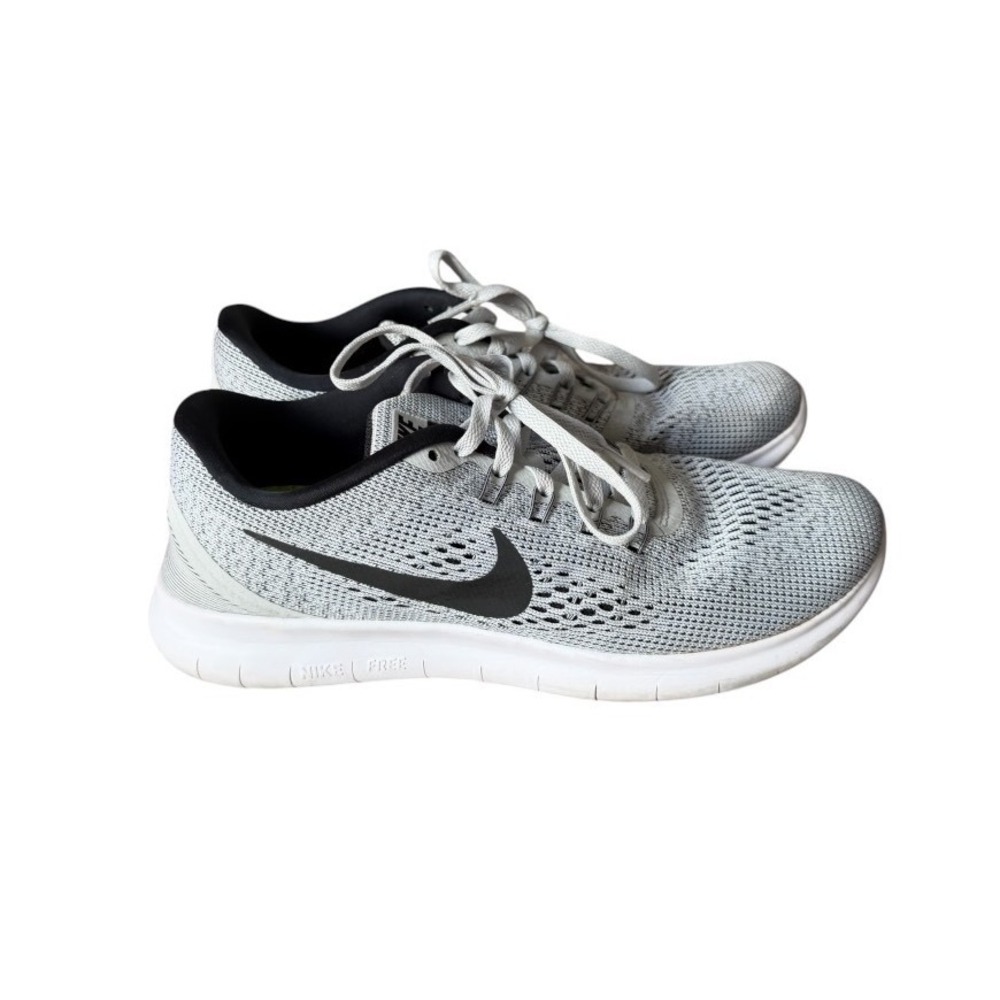Nike Free RN White Black Running Shoes 831509 Women's Size 8.5 Athletic